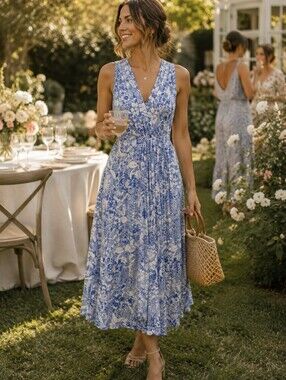 Beautiful Floral Flowey Sleeveless Sundress